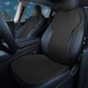 TOPABYTE Front Car Seat Covers for Tesla Model Y Model S Model X Model 3 2017-2025 Breathable Interior Seat Cushion Protector All Season Protection Breathable (Without Logo)