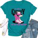 Western Shirts for Women Cowboy T-Shirt If I was A Cowboy I'd Be The Queen Tee Tops