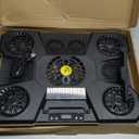 ChillCore Laptop Cooling Pad, RGB Lights Laptop Cooler 9 Fans for 15.6-19.3 Inch Laptops, Gaming Laptop Fan Cooling Pad with 8 Height Stands, 2 USB Ports - A21 Blue