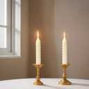 5 Inch Spirat Tapared Candles 10 Pack,0.78" Diameter Ivory Naturel Bee Candles Candlestick,7 Hours Long Lasting Smokeless and Unscented for Home Decoration
