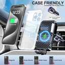 3 in 1 Wireless Car Charger, Phone Holders for Your Car 15W Fast Charging Auto Clamping, Car Phone Mount for iPhone 17 16 15 14 13 Mini Pro Max XR, Samsung Galaxy S25 Ultra S24 S23 S22 S21