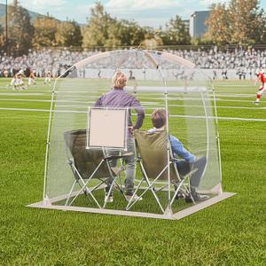 VEVOR Weather Tent for Sport Events, Fishing & Outdoors, Thick PVC Bubble Tent | Pop-Up Shelter for Sports & Outdoors | 70x70in, No Condensation & Ultra Visibility | All-Weather Protection 3-4 Person