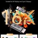Bidirectional USB C to DisplayPort 2.1 Cable, 16K DisplayPort to USB C Cord 10ft, 16K@60Hz 8K@240Hz/120Hz Premium Aluminum Plug & Play Compatible with MacBook Pro/Air, Laptop, Graphics Card