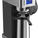 Crosson Auto Filling Commercial Coffee Brewer, Plumbed Direct Waterline Drip Coffee Maker with 24 Hours Hot 2.2L Airpot Coffee Carafe Dispenser with Pump