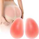 1 Pair Silicone Butt Lift Pads,Women Fake Buttocks Enhancers Inserts Removable Padding for Padded (Pink)