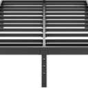 ALDRICH Metal King Size Bed Frame - 16 Inch Tall Black Basic Steel Slats Platform, Easy Assembly Heavy Duty Noise Free Bedframes, No Box Spring Needed 