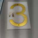 8 Inch Large House Numbers for Outside, Modern Gold Metal Address Numbers with Floating Effect, Weatherproof Aluminum, Easy Screw Mount for Home Wall Fence Garage (3)