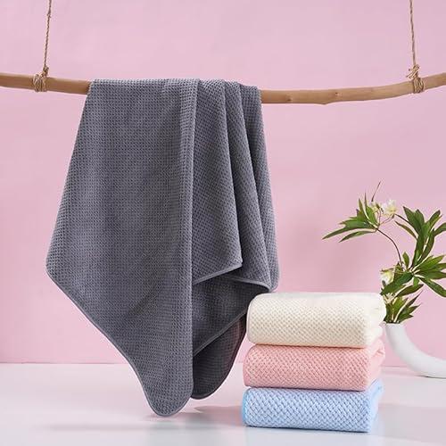 Premium Bath Towel - Quick Drying, 28X56 Inches Microfiber Coral Velvet Highly Absorbent Towels - Multipurpose Use as Bath Fitness, Bathroom, Shower, Sports, Yoga Towel（Dark Grey）