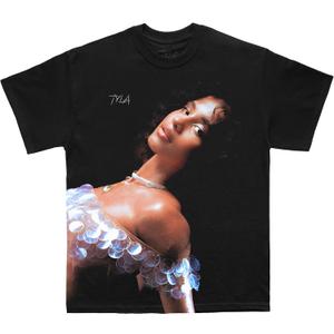 TYLA Women's Standard Official Merch Album Cover T-Shirt, Black