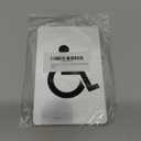 Toilet Sign - 7.5"L x 3.5"W - High Strength Self Adhesive - Metallic Silver Finish (Disabled)