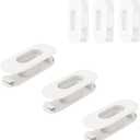 Baskiss 6 Pack Cord Organizer for Kitchen Appliances - Upgraded Stackable Silicone Adhesive Cable Management Wrap Holder for Mixer, Blender, Air Fryer, Pressure Cooker, Coffee Maker (Milky White)