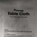 Pureegg Rectangle Table Cloth 60" x 102" Durable Polyester Tablecloth Offers Reusable & Washable Protection, Ideal for Outdoor Party, Picnic, Wedding, Banquet and Birthday, 2 Pack, White
