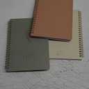 ZICOTO Aesthetic Spiral Notebook Set of 3 For Women - Cute College Ruled 8x6 Journal/Notebook with Large Pockets And Lined Pages - Perfect Supplies to Stay Organized at Work or School (Sage-Pink-Beige)
