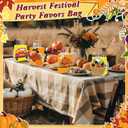 MotiMind 24 Pcs Thanksgiving Day Paper Gift Bags Party Favors Autumn Paper Gift Bags with Handles Turkey Favors Candy Treat Goodies Bag for Harvest Fall Thanksgiving Day Autumn Supplies