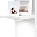 Fixwal 7 Tier Wall Mounted Shelf Unit White Floating Shelves with LED Lights Lack Wall Shelf for Home Decor Organizer Display