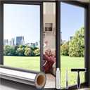 Coavas One Way Privacy Window Tint for Home, Daytime Reflective Mirror Glass Film See Out Not in, Heat & UV Blocking for Balcony/Living Room Large Windows with 3 Tools, 29.5 x 78.7 Inch, Silver