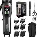 TCMKY Hair Clippers for Men Professional Hair Trimmer for Men Cordless&Corded Barber Clippers for Hair Cutting & Grooming.Rechargeable Hair Trimmer Kit for Household(Silvery)