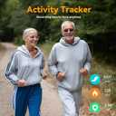 DAVIKO Pedometer Watch Senior Friendly No App/Phone Required,Waterproof Fitness Tracker Watch with Heart Rate Sleep Monitor Activity Tracker, Step Counter for Walking, Smart Watches for Women Men