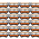 38 Blades Replacement Parts for GL-Fusion 5 Style Razors (Orange-Slate), Wet Razors Men's Blades Value Packs