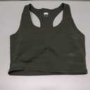 YITTY Active Bra Tank Tops for Women, Longline Sports Bra Tank, Padded, Removable Cups, Low Impact Support for Yoga, Workout, Gym, Dark Olive, S one prs