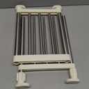 Hershii Closet Tension Shelf & Rod Expandable, Adjustable Storage Rack Metal Organizer DIY Divider Separator for Cabinet Wardrobe Cupboard Kitchen Bathroom (15.74 - 23.62 inches, Ivory)