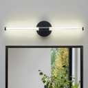 Lanhall LED Bathroom Light Fixture Modern Black Vanity Light Over Mirror Acrylic Wall Sconce Lights for Living Room, Bedroom, Bedside Brightness Dimmable 360° Full Lighting