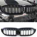 G20 Front Kidney Grille Replacement Grill Compatible with 3 Series G20 2019-2022 316i 318i 320i 328i 330i 335i 340i Grilles (Double Slats/Gloss Black, G20 (2019-2022))
