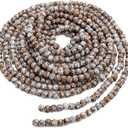 WILLBOND 16 Feet Christmas Wood Bead Garland Wooden Bead Garland for Christmas Tree Holiday Decoration (Retro Brown)