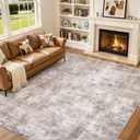 9x12 Area Rug, Large Soft Washable Rugs for Living Room Brown