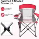 HIGH POINT SPORTS Oversized Portable Mesh Camping Folding Chair, Twin Pack