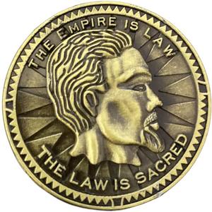 Fantasy Collectible  Imperial Septim Coin, Plastic Display Case Included