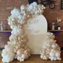 Pearl White Balloon Garland Arch Kit Ivory 112pcs Double Stuffed White Balloons Different Sizes for Wedding Engagement Bridal Shower Birthday Baby Shower Party Decoration