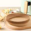 250 Pcs 7.9 Inch Round Air Fryer Liners Disposable for Home Bakers - Thickened Silicone Oil Paper - Withstands up to 450F Heat - for Air Fryer 5 to 8 Qt