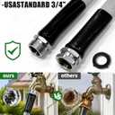 Garden Hose 50ft, Ultra-Light & Flexible Water Hose, Durable, All-Weather, Made of TPU-Drinking Water Safe, Easy to Store & Coil, Kink-Free, Camping, Car Wash, Yard, Garden and Home, Gray