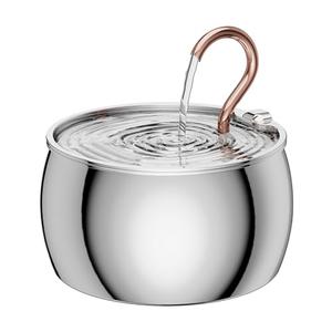 Cat Water Fountain Stainless Steel -2.5L/84oz Gooseneck Kitty Cat Fountain for Drinking Spout - Pet Water Fountain for Cats Inside - Quiet Automatic Cats Water Bowl Dispenser - for Pets& Small Dog