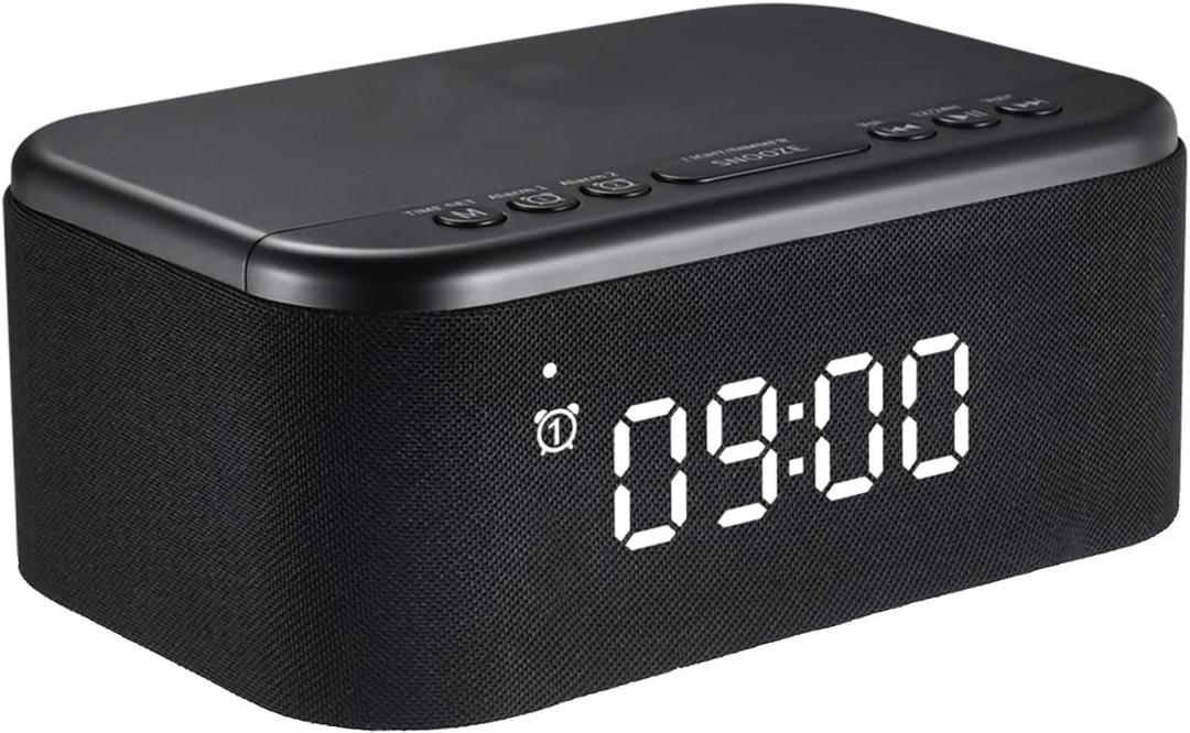Fansbe Smart Bluetooth Alarm Clock Dim 12/24H, Black