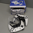 Wireless Retro Game Console Stick with 40000+ Games, Video Game Console 23+ Emulators Classic Games, 4K HDMI Output for TV, Plug & Play Retro Gaming Stick with Dual 2.4G Controllers (White)