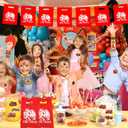 110 PCS Firetruck Party Favors, Fire Truck Temporary Tattoos Slap Bracelets Keychains Stickers Badges Goodie Bags for Fire Truck Birthday Party Decorations Supplies Gifts for Kids Classroom Rewards