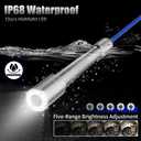 10 Inch IPS Sewer Inspection Camera with 512Hz Locator, 1080P AHD, 50M Cable, DVR, Auto Self-Leveling, 5X Zoom, TF Card, LED Lights for Pipe/Wall/Drain (100FT/512hz Locator)