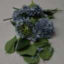 5 Pcs Light Blue Silk Hydrangeas Aritificial Flower Boho Hydrangeas 20'' Faux Hydrangeas for Spring Home Decor Kitchen Living Room Porch Wreath Indoor Outdoor Wedding Flower Arrangement