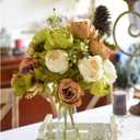 FiveSeasonStuff Vintage Artificial Peonies Silk Peony Flowers and Hydrangeas for Wedding Bridal Home Dcor  Beautiful Floral Centerpiece Arrangement 2 Bouquets (Country Rustic Brown Beige Green Mix)