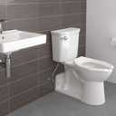 American Standard 5901100.020 Commercial Elongated Open Front Toilet Seat with Stainless Steel Hinge, White