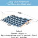 Lazy Daze Hammocks 12 FT Quilted Fabric Double Hammock with Spreader Bars and Detachable Pillow, 450lbs Weight Capacity