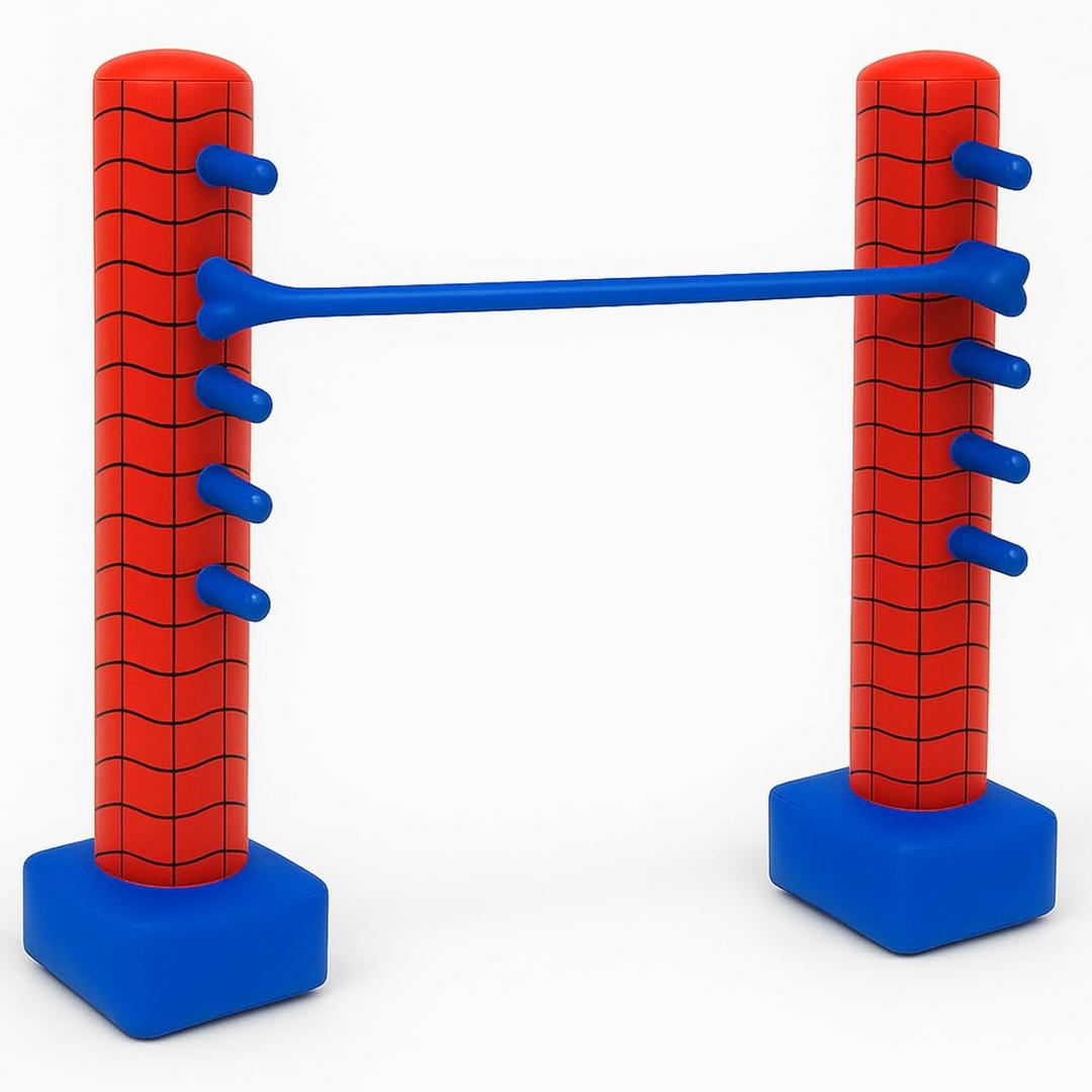 Spider Party Decorations Hero Spider Limbo Game 59 Inch Inflatable Limbo Stick Games Blue and Red Birthday Party Decorations for Indoor Outdoor Yard Lawn Pool Game Hero Theme Favors