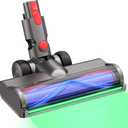 Vacuum Head Attachment Compatible with Dyson V7 V8 V10 V11 V15 Gen5 Cordless Vacuums, Upgraded with Full-Area LED Green Light, Quick-Release Design for Hard Floors and Low-Pile Carpets