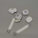 Cabinet Locks Baby Proofing6 Pack, Child Proof Cabinet Locks for Drawers, Fridge, Dishwasher, Toilet Seat, Cupboard, Oven with Strong Adhesive, Easy Installation, No Drilling, Grey