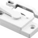 Prime-Line F 2744 Sash Lock, Single Unit, White  Diecast Construction, White Powder Coat w/ Enamel Finish, Designed for both Single & Double Hung Windows (Single Pack)