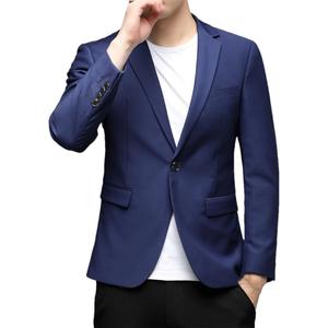 Men's Business Casual Slim Suit Solid Color One Button Jacket XS Men's Business Casual Slim Suit Solid Color One Button Jacket XS