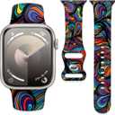 Compatible with iWatch Band 38mm 40mm 41mm 42mm for Women Girl, Cute Fadeless Replacement Strap for iWatch SE Series 10 9 8 7 6 5 Ultra