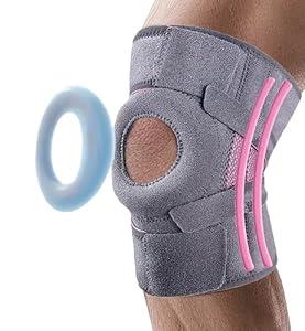 SUJAYU Knee Brace for Arthritis Pain and Support, Knee Brace for Meniscus Tear, Knee Braces for Knee Pain Women & Men, Knee Compression Sleeve for Knee Pain (Dark Grey), L